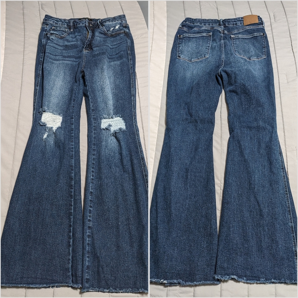 SOLD Judy Blue Tummy Control Madison Flare Jeans sz 15/32 JB88739 - Picture 3 of 6